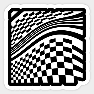 Wonky Race Track Pattern Sticker